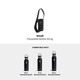 Small Packable Bottle Sling - Black